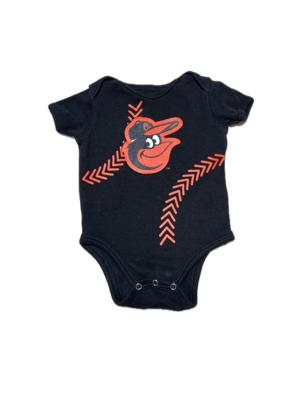 Black Orioles Graphic Baby One-Piece Bodysuit